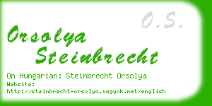 orsolya steinbrecht business card